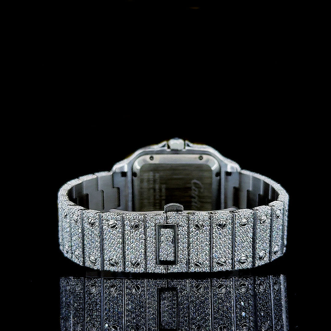 Reloj Santos Arabic Full Diamond Moissanita 40MM