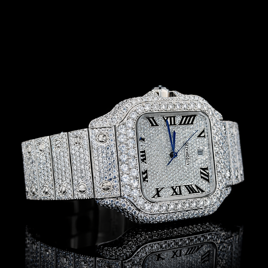 Reloj Santos Full Diamond Moissanita 40MM