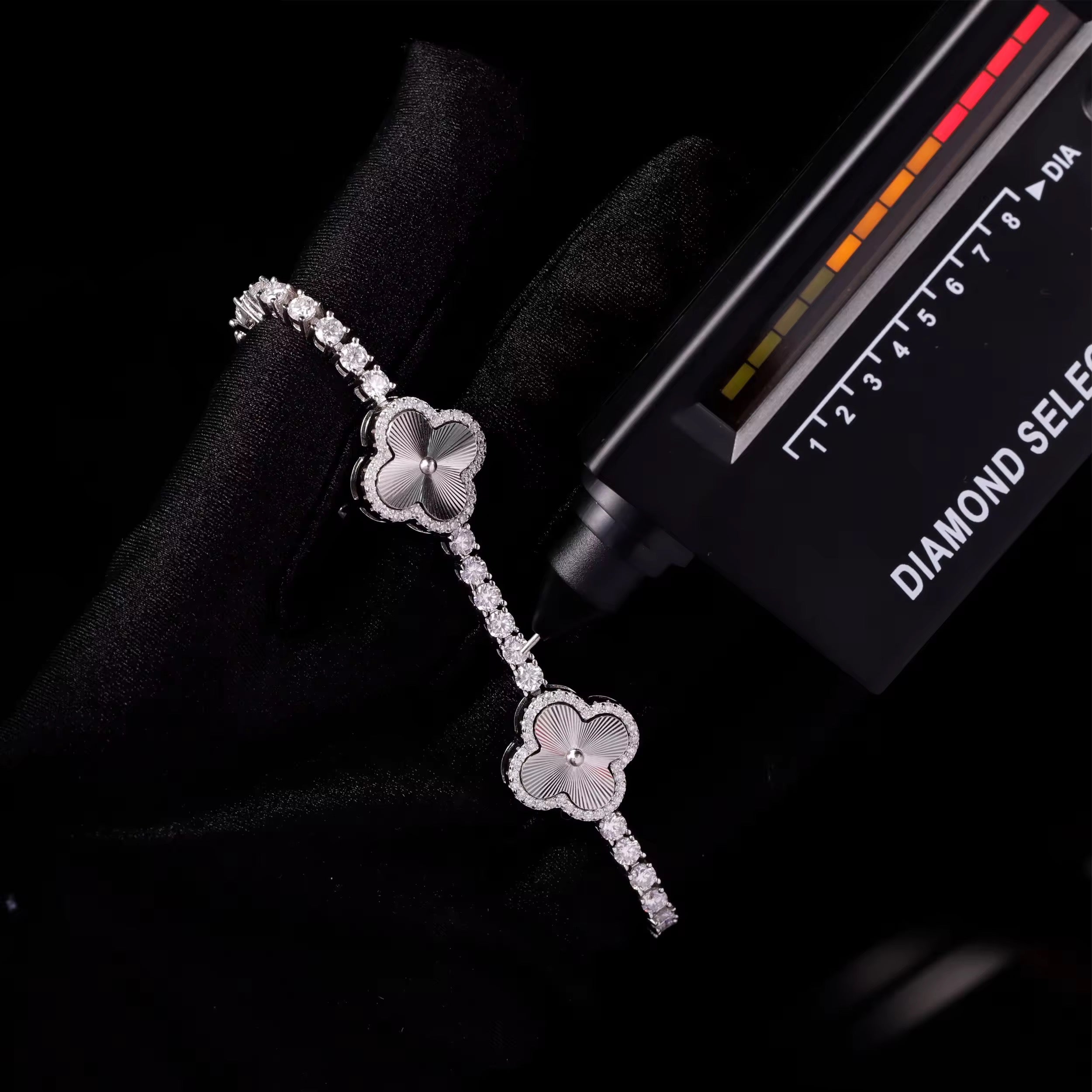 Miami Moissanite bracelet 12mm silver 925