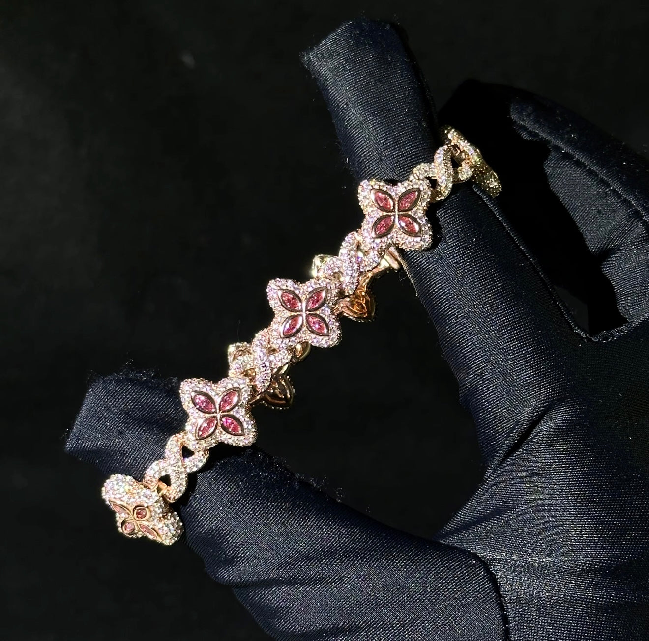 Miami Moissanite bracelet 12mm silver 925