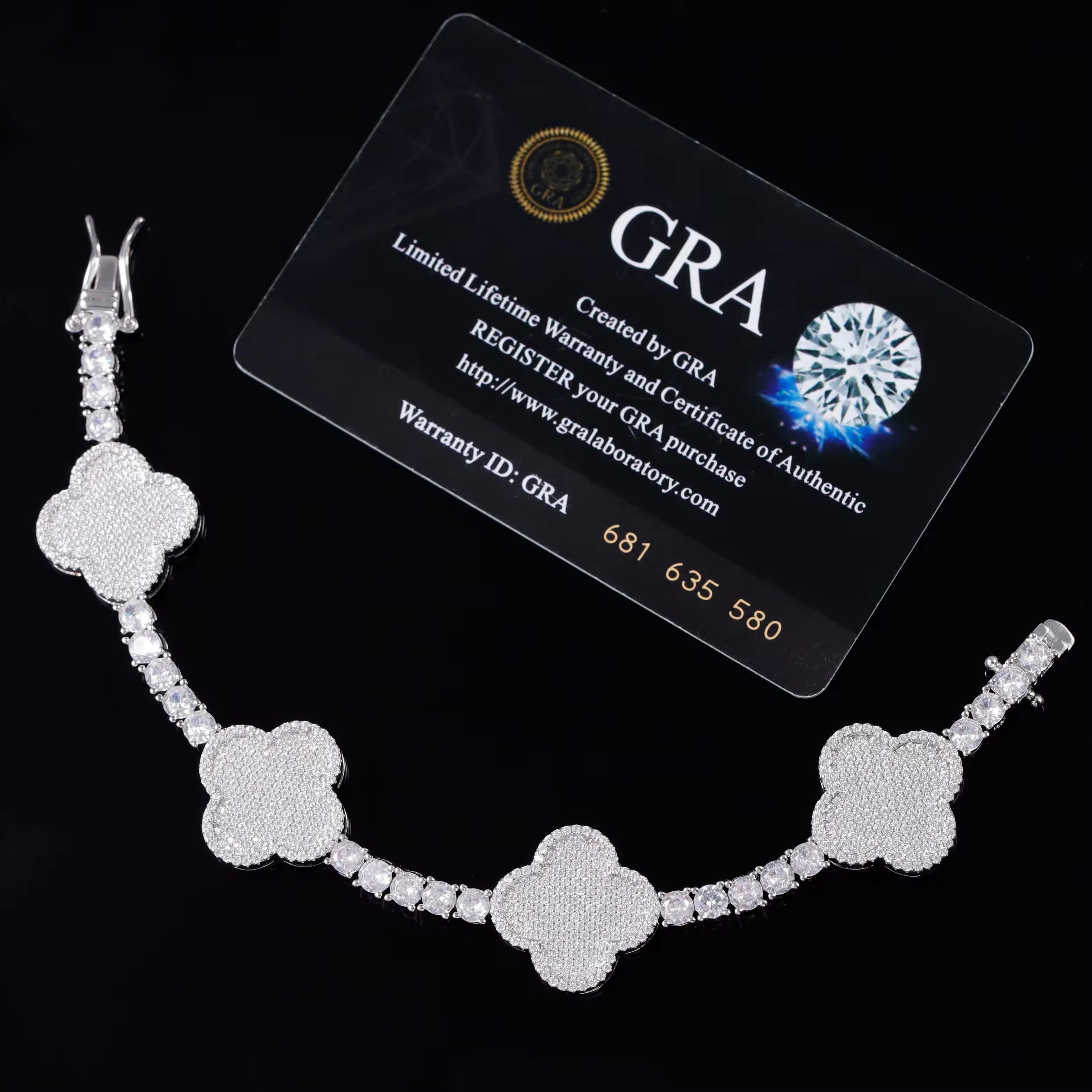 Miami Moissanite bracelet 12mm silver 925