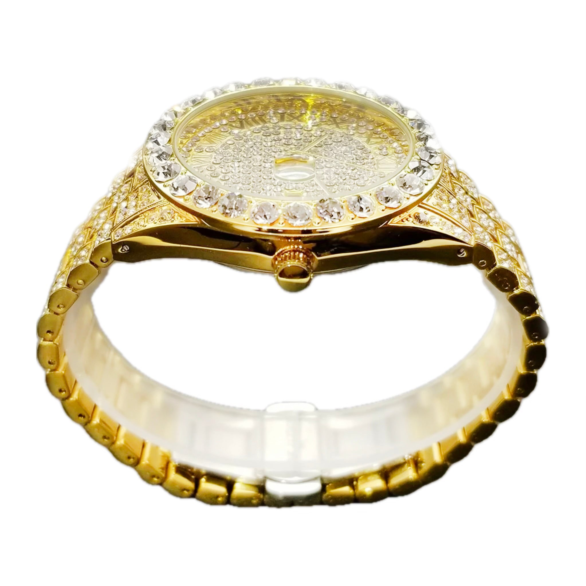 Reloj Presidencial Roman Diamantado - Oro
