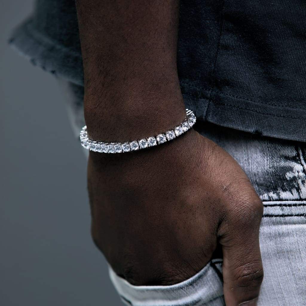 Tennis Moissanite Bracelet (5mm) Silver