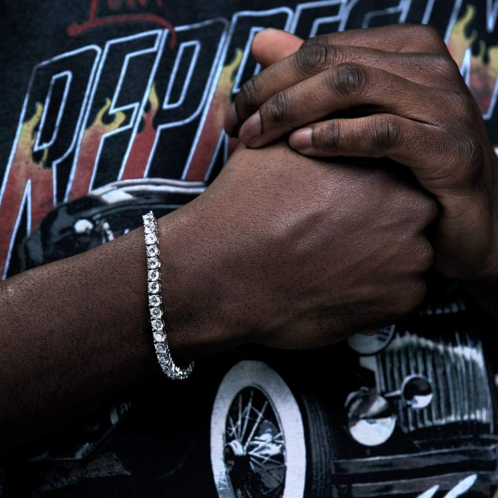 Tennis Moissanite Bracelet (5mm) Silver