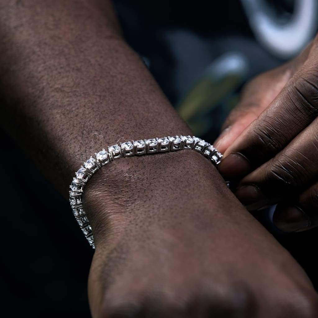 Tennis Moissanite Bracelet (5mm) Silver
