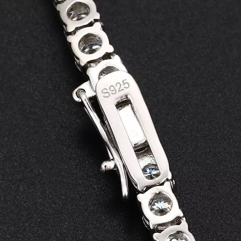 Tennis Moissanite Bracelet (5mm) Silver