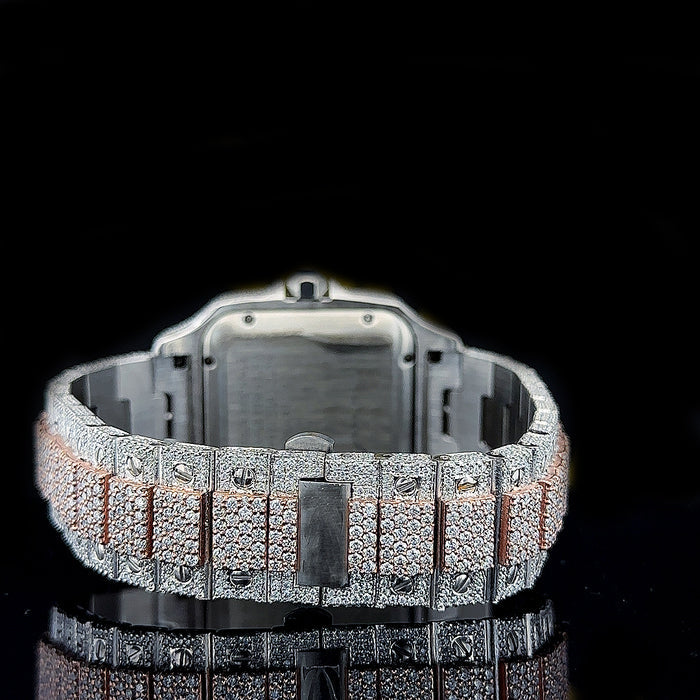 Reloj Santos Full Diamond Moissanita Dos Todos 40MM