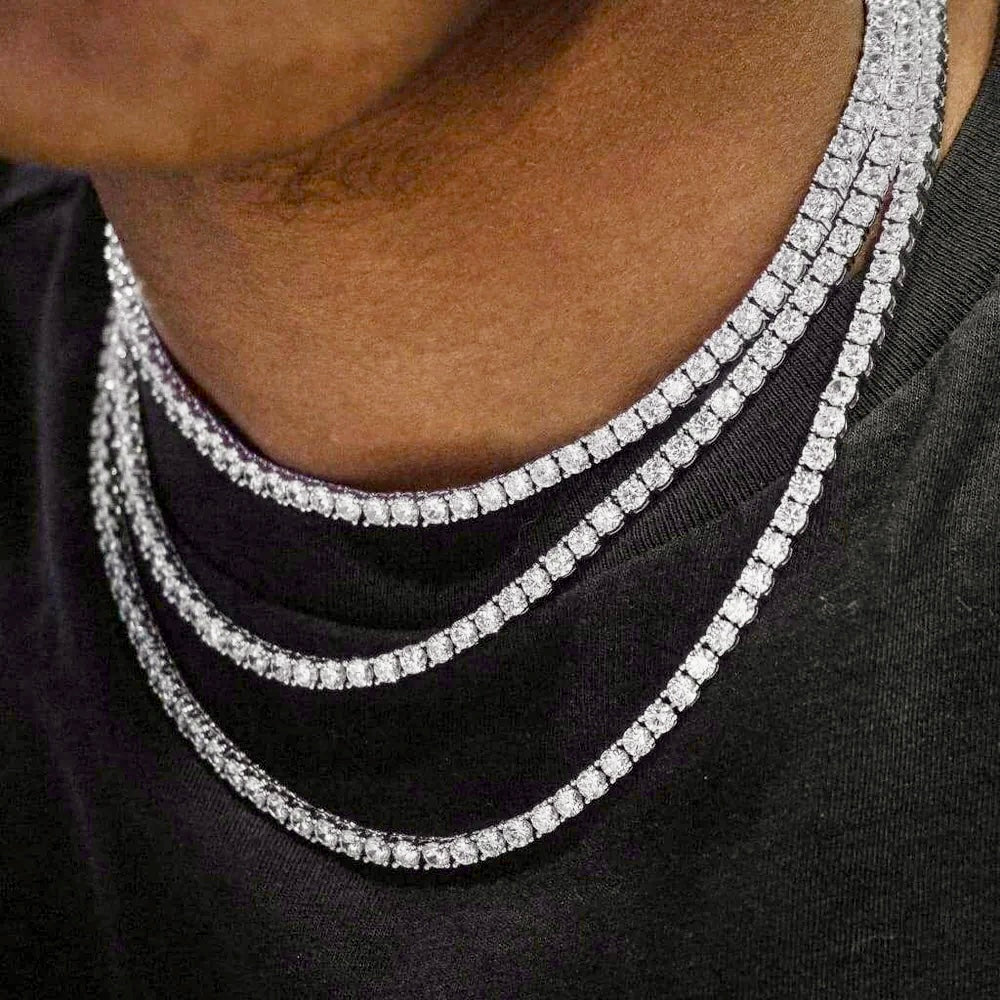 Diamond Tennis Chain 4mm - Silver 925