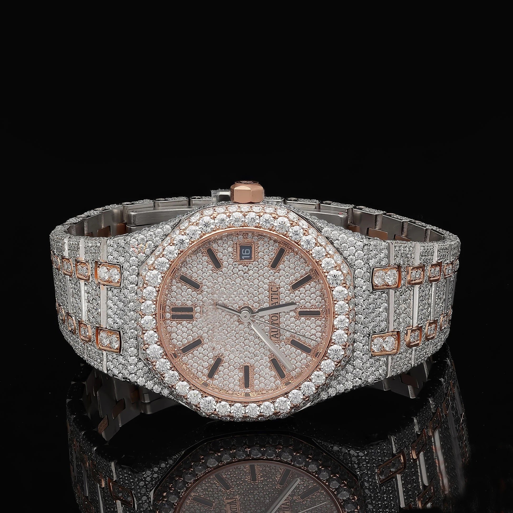 Reloj Piguet Full Diamond Moissanita Dos Tonos 42MM