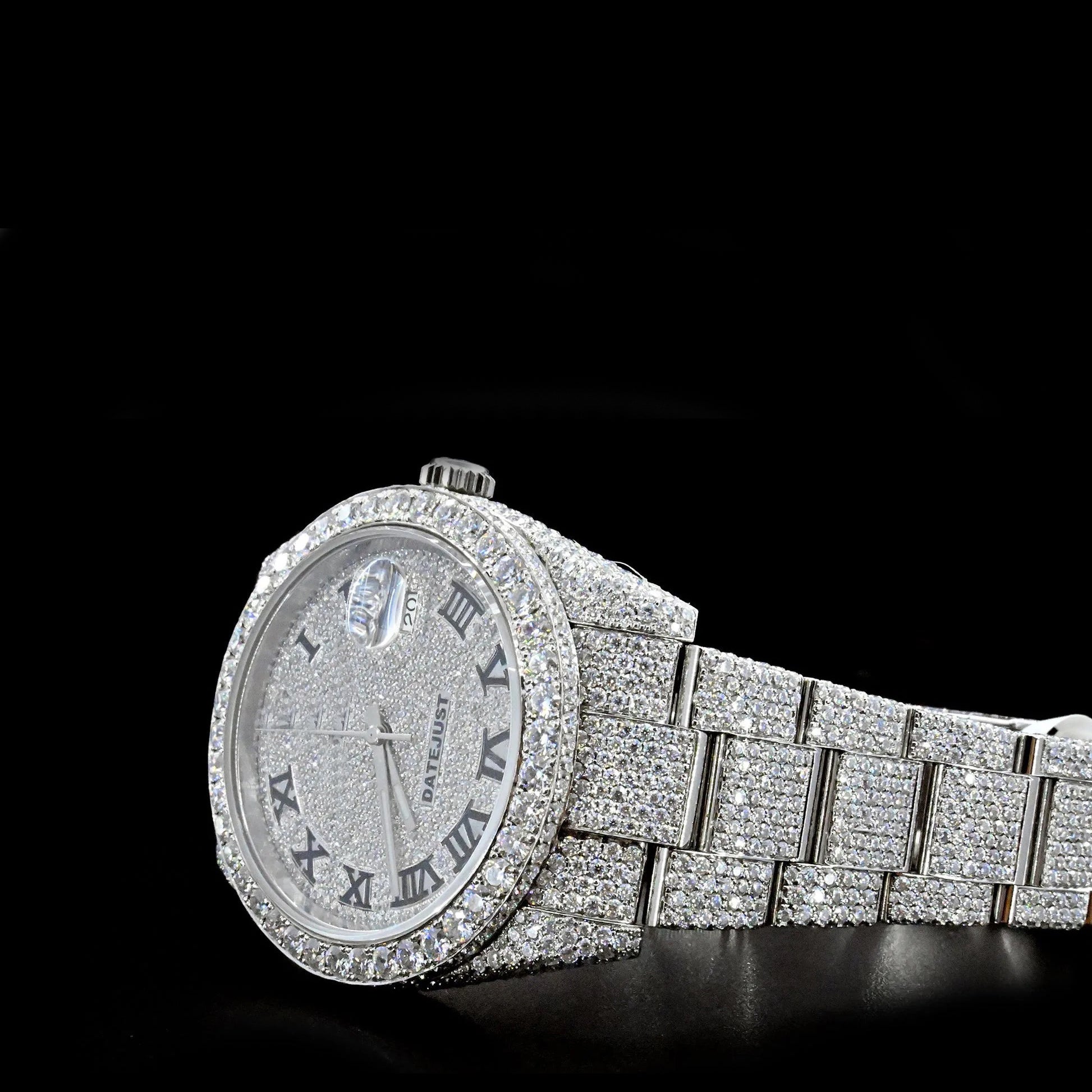 Reloj Alfa Full Diamond Moissanita 41MM