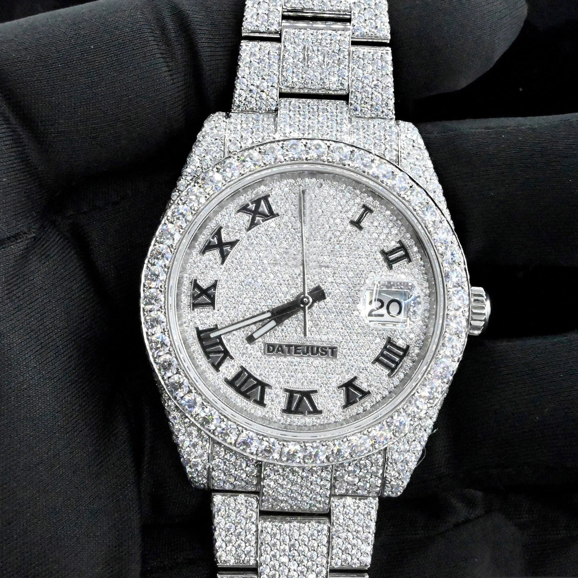 Arabic Full Diamond Watch