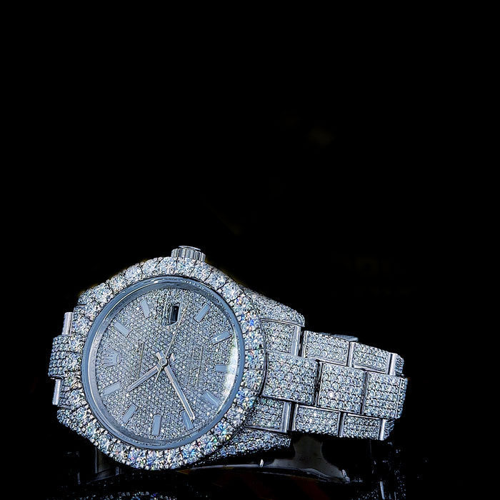 Reloj Alfa Full Diamond Moissanita 41MM