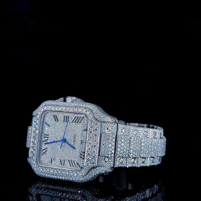 Reloj Santos Full Diamond Moissanita 40MM