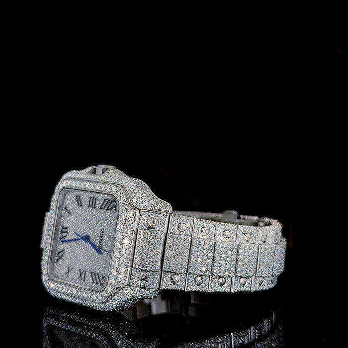 Reloj Santos Full Diamond Moissanita 40MM