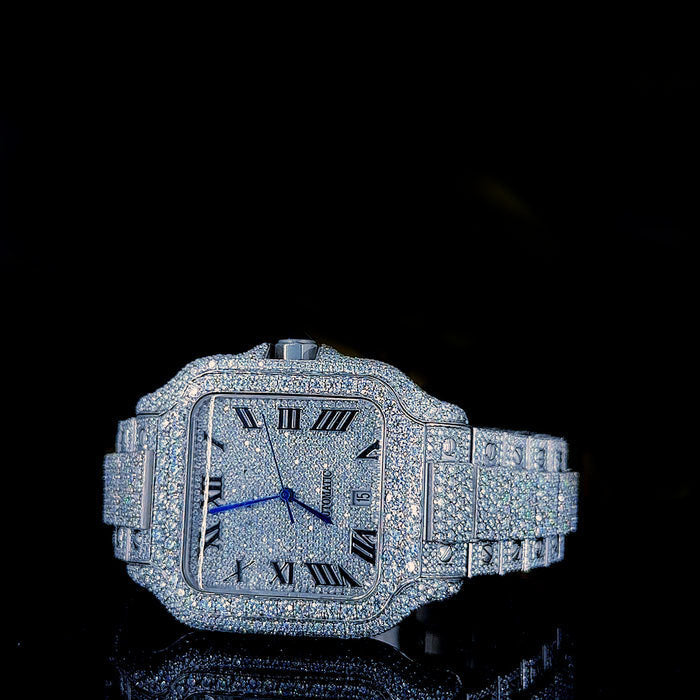 Reloj Santos Full Diamond Moissanita 40MM