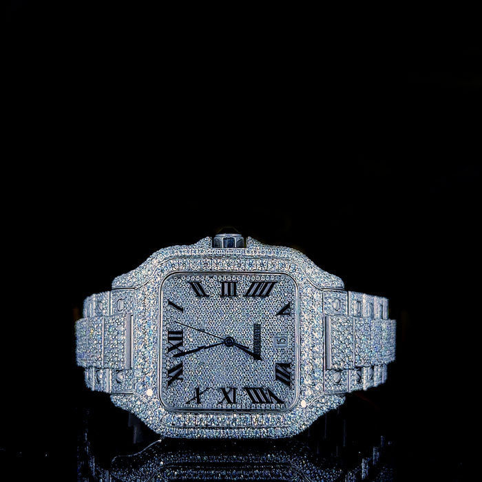 Reloj Santos Full Diamond Moissanita 40MM