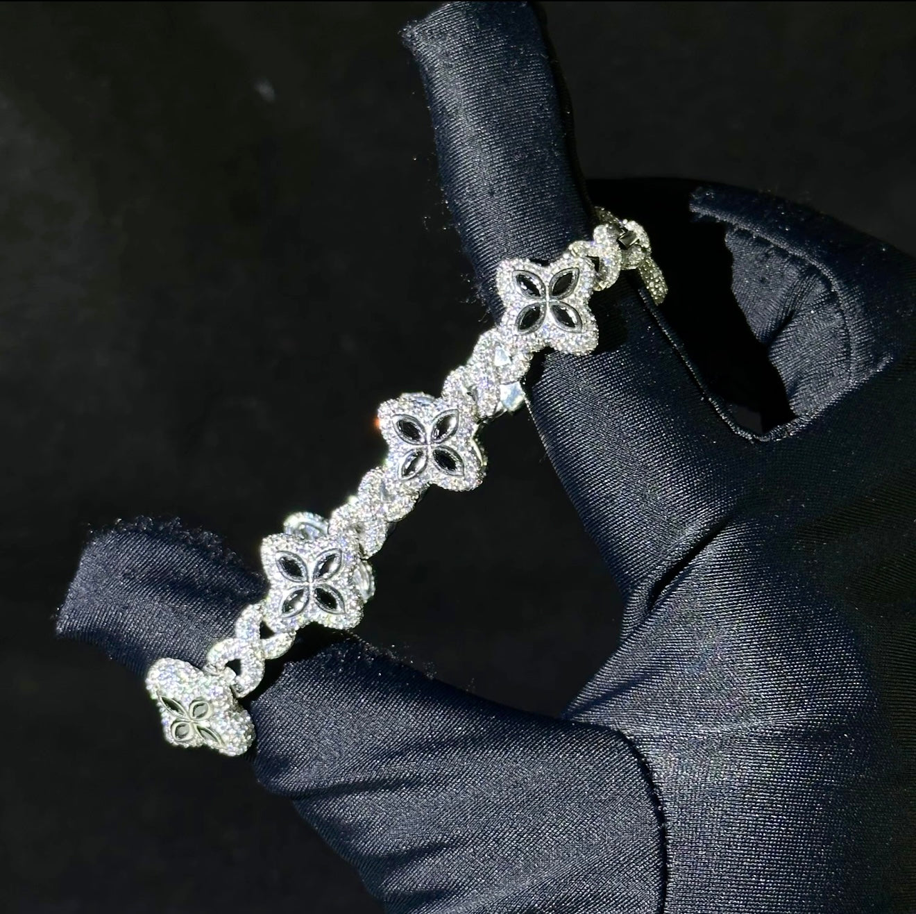 Miami Moissanite bracelet 12mm silver 925