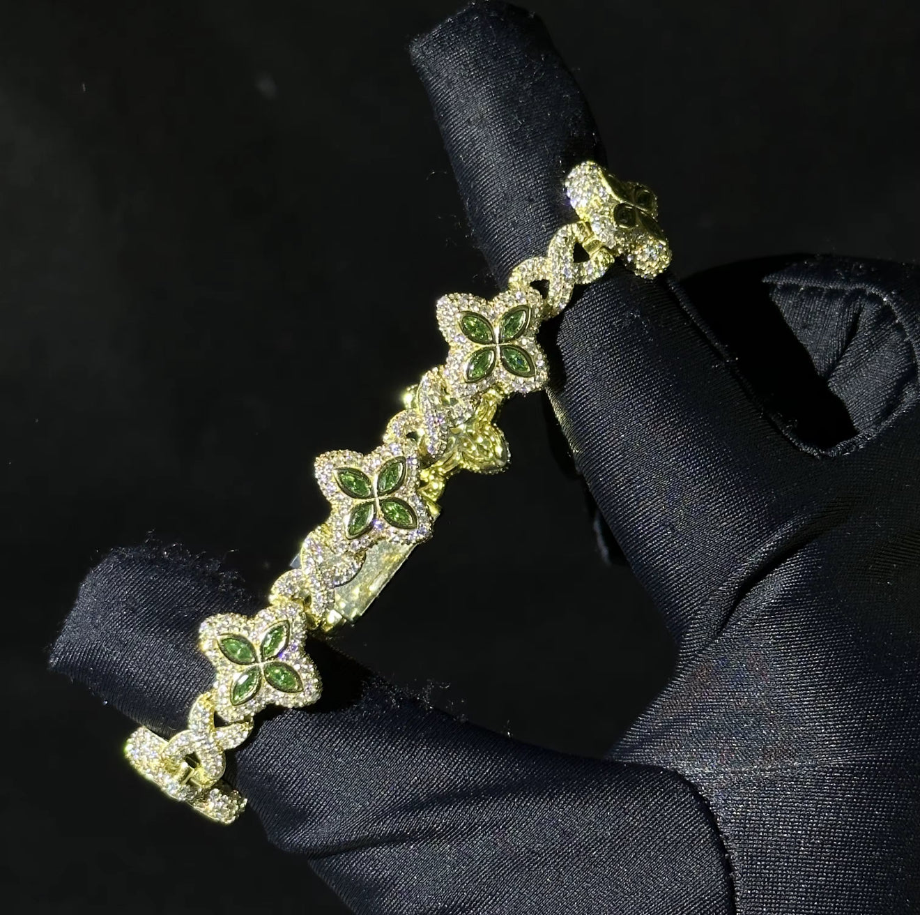 Miami Moissanite bracelet 12mm silver 925