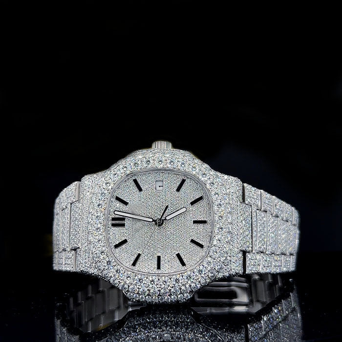 Reloj Nautilus Full Diamond Moissanita 40MM