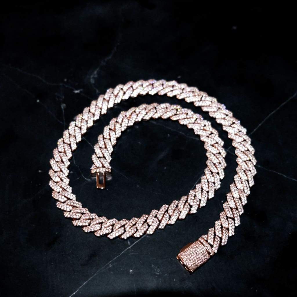 Miami Diamond Chain 12mm - Rose Gold