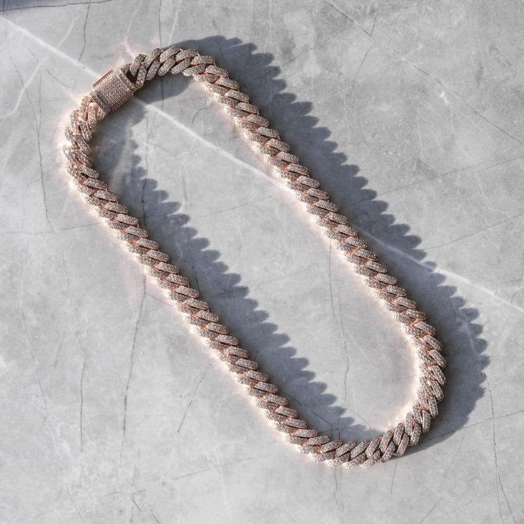 Miami Diamond Chain 12mm - Rose Gold