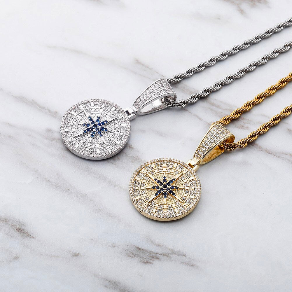 Diamond Compass Pendant