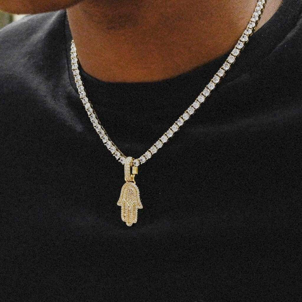 Diamond Hamsa Pendant