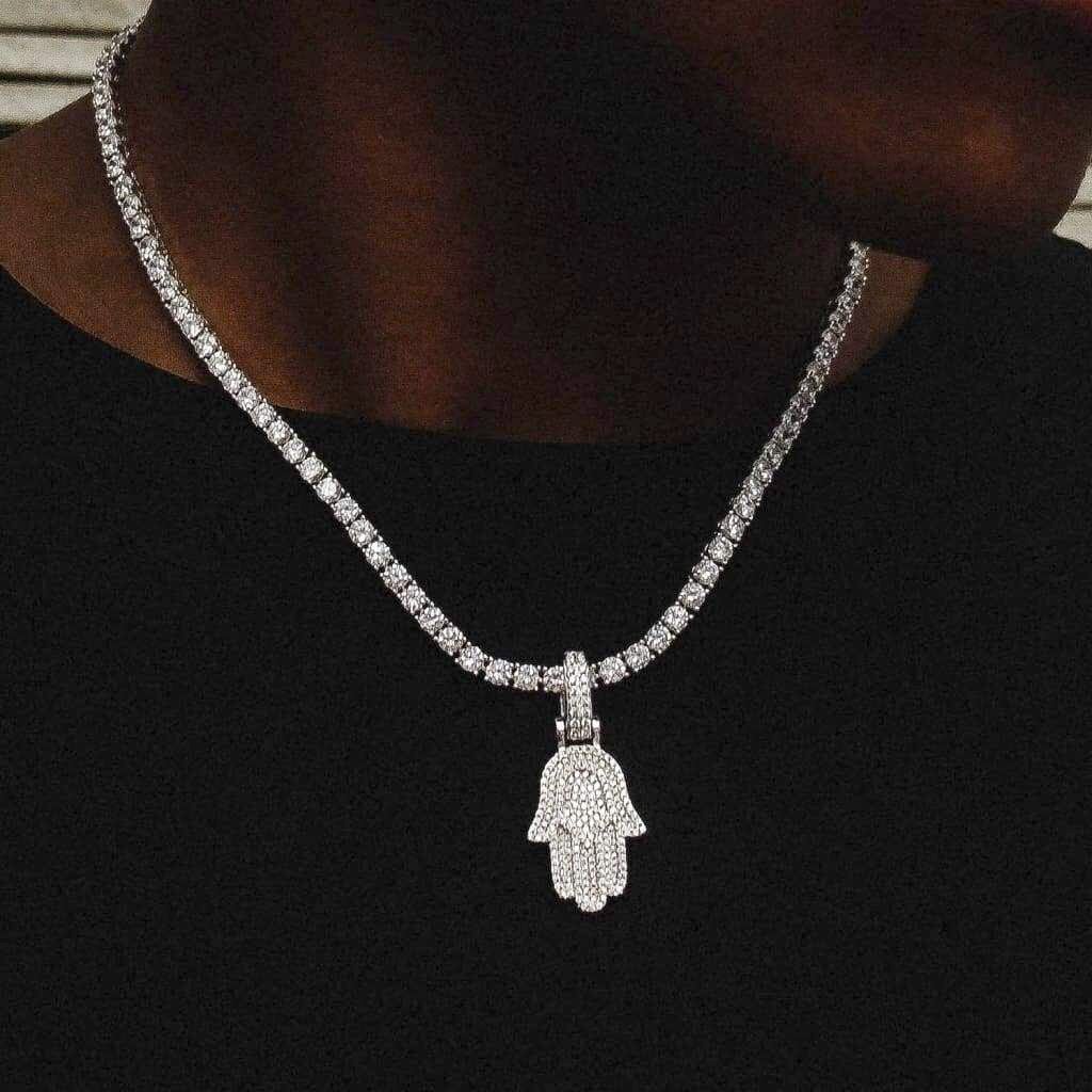 Diamond Hamsa Pendant