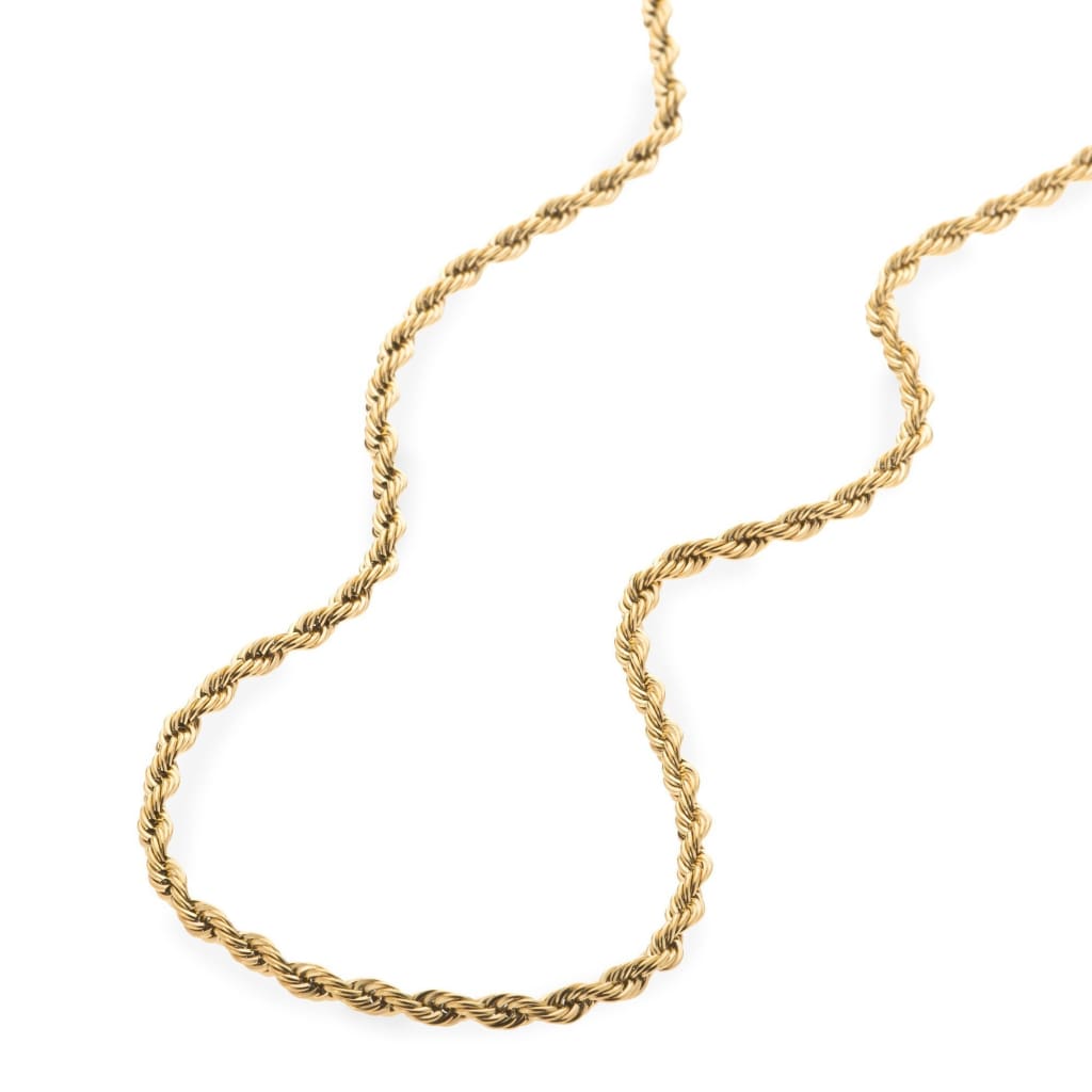 3 mm geflochtene Kette – Gold